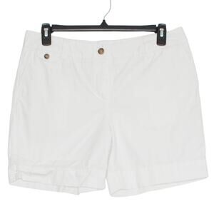NWOT Lands End Womens Shorts Weekend Chino White Plus Size 14 LC